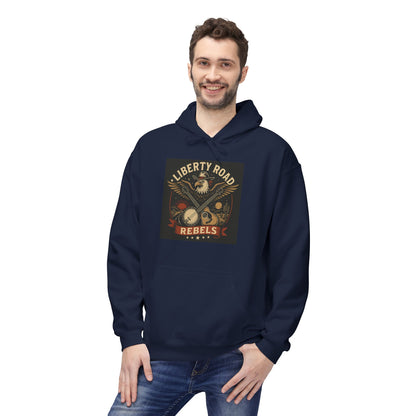 Liberty Road Rebels Vintage Americana Style Soft Fleece Hoodie