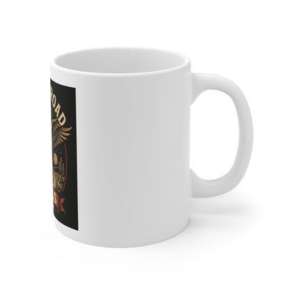 Liberty Road Rebels Vintage Americana Style Ceramic Coffee Mug