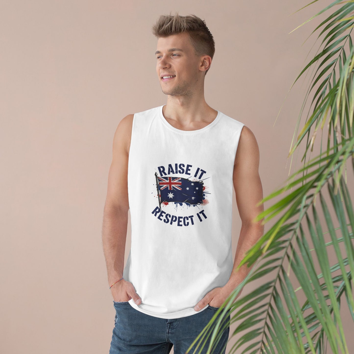 Raise It Respect It Australian Pride Unisex Tank Top Singlet