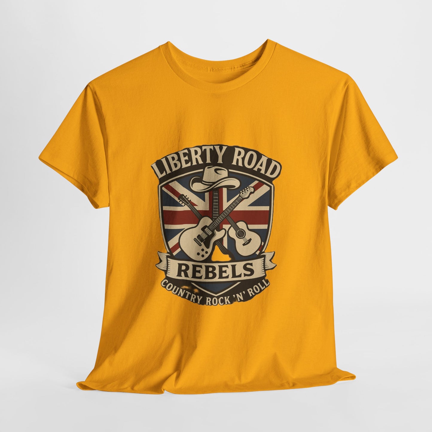 Liberty Road Rebels Britannia Rock 'n' Roll Rebels Tee Unisex Heavy Cotton T-Shirt