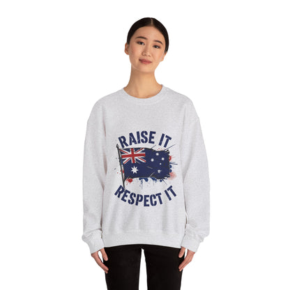 Raise It Respect It Australia Flag UniSex Crewneck Sweatshirt