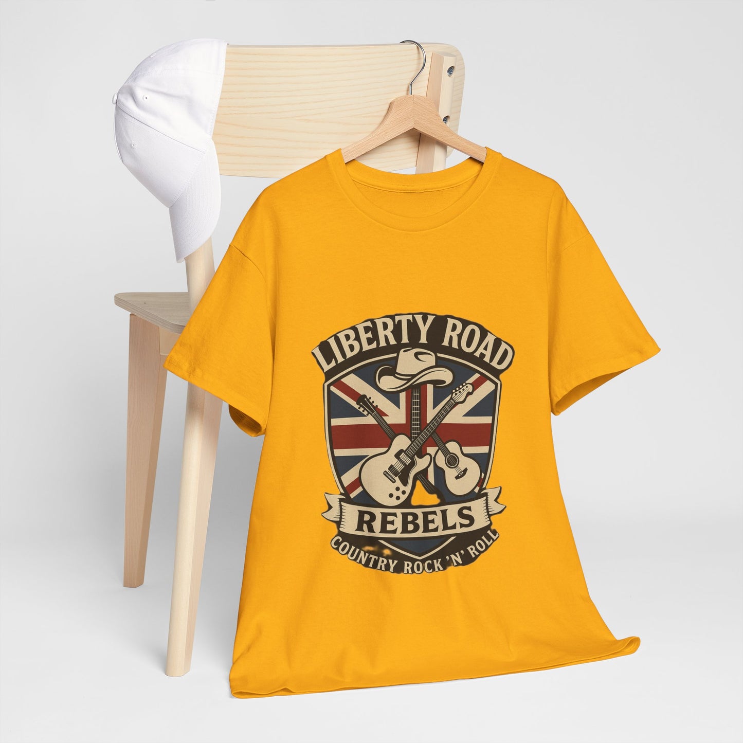 Liberty Road Rebels Britannia Rock 'n' Roll Rebels Tee Unisex Heavy Cotton T-Shirt