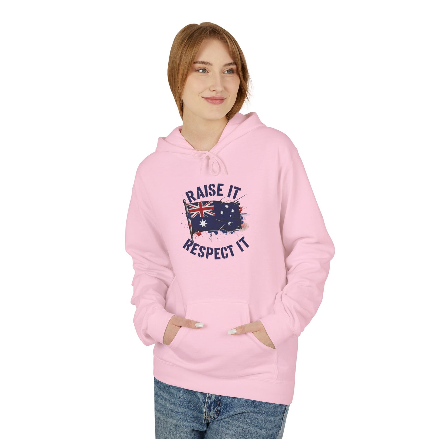 Unisex Raise It Respect It Australian Flag Hoodie