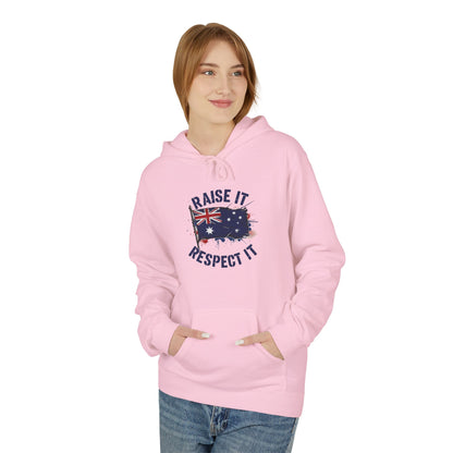 Unisex Raise It Respect It Australian Flag Hoodie