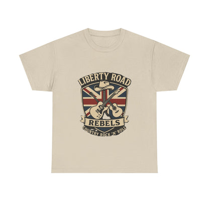 Liberty Road Rebels Britannia Rock 'n' Roll Rebels Tee Unisex Heavy Cotton T-Shirt