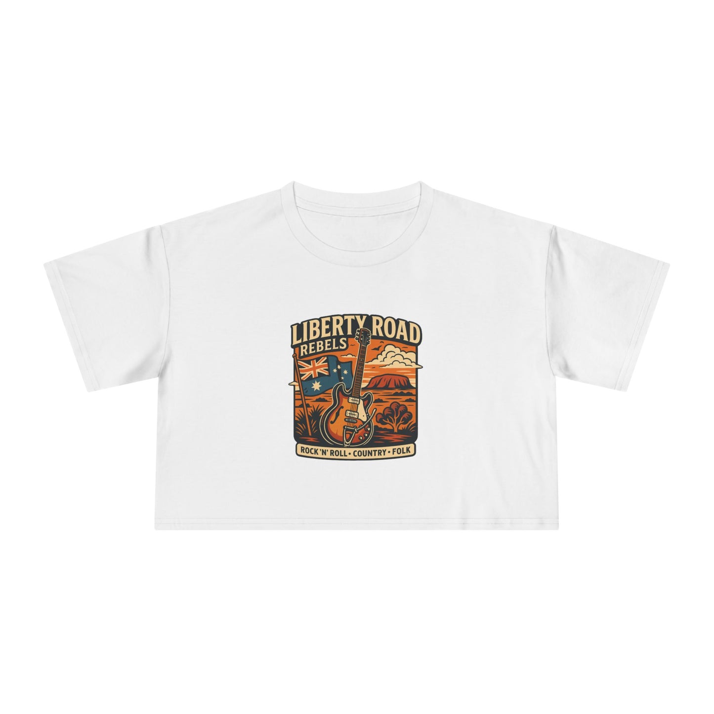 Liberty Road Rebels Boho Women's Crop Tee T-Shirt