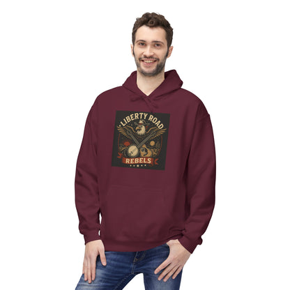 Liberty Road Rebels Vintage Americana Style Soft Fleece Hoodie