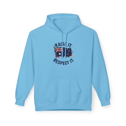Unisex Raise It Respect It Australian Flag Hoodie