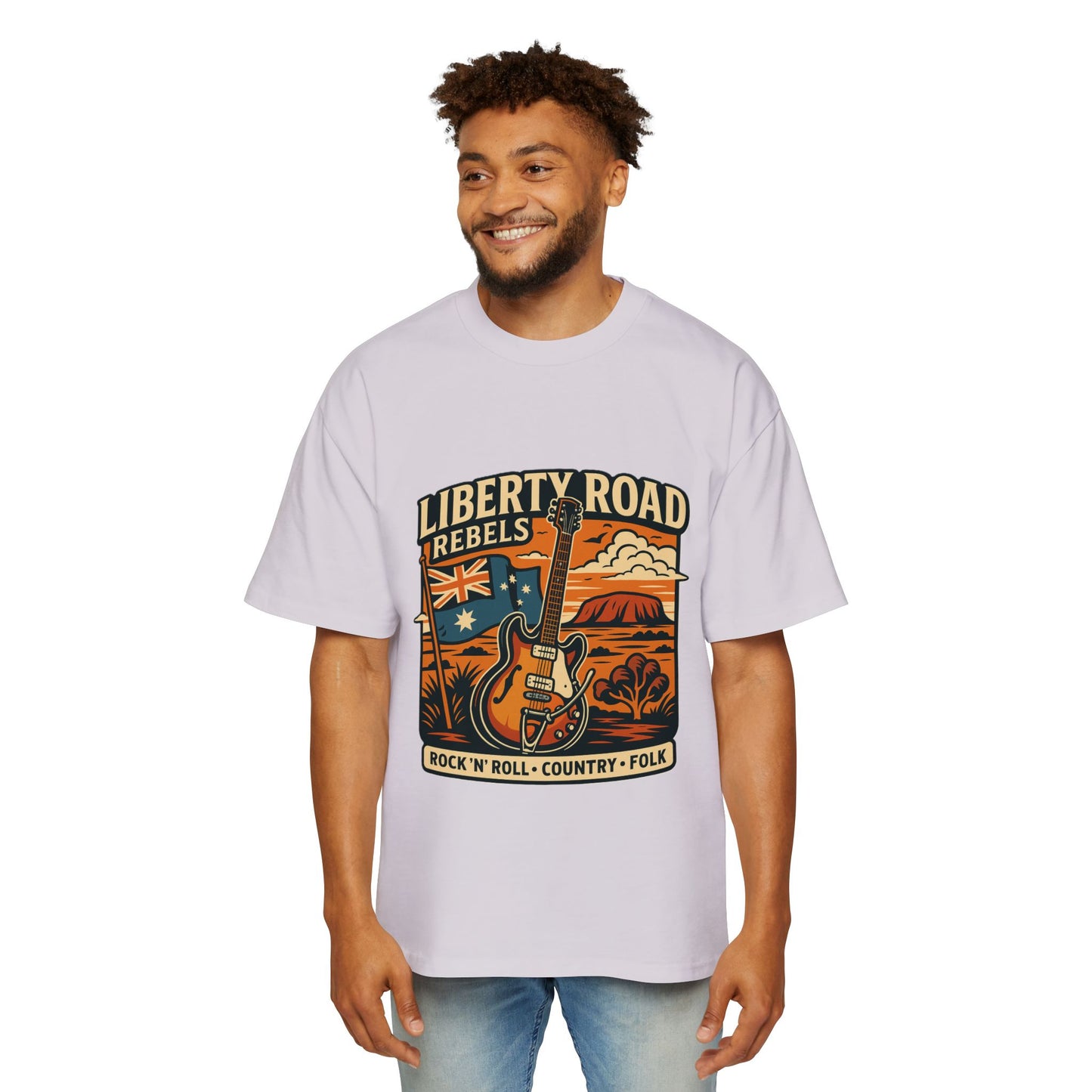 Liberty Road Music Australiana Tee Grunge Style T-Shirt