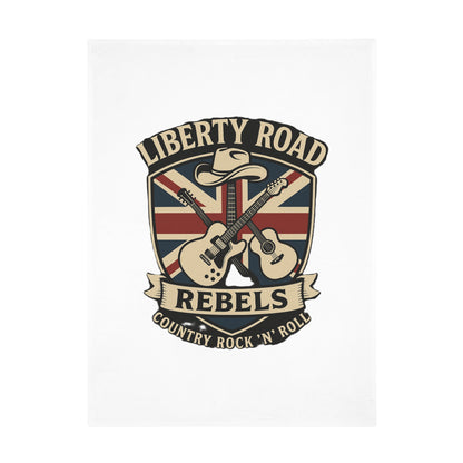 Liberty Road Rebels Britannia Rock 'n' Roll Plush Fleece Throw Blanket