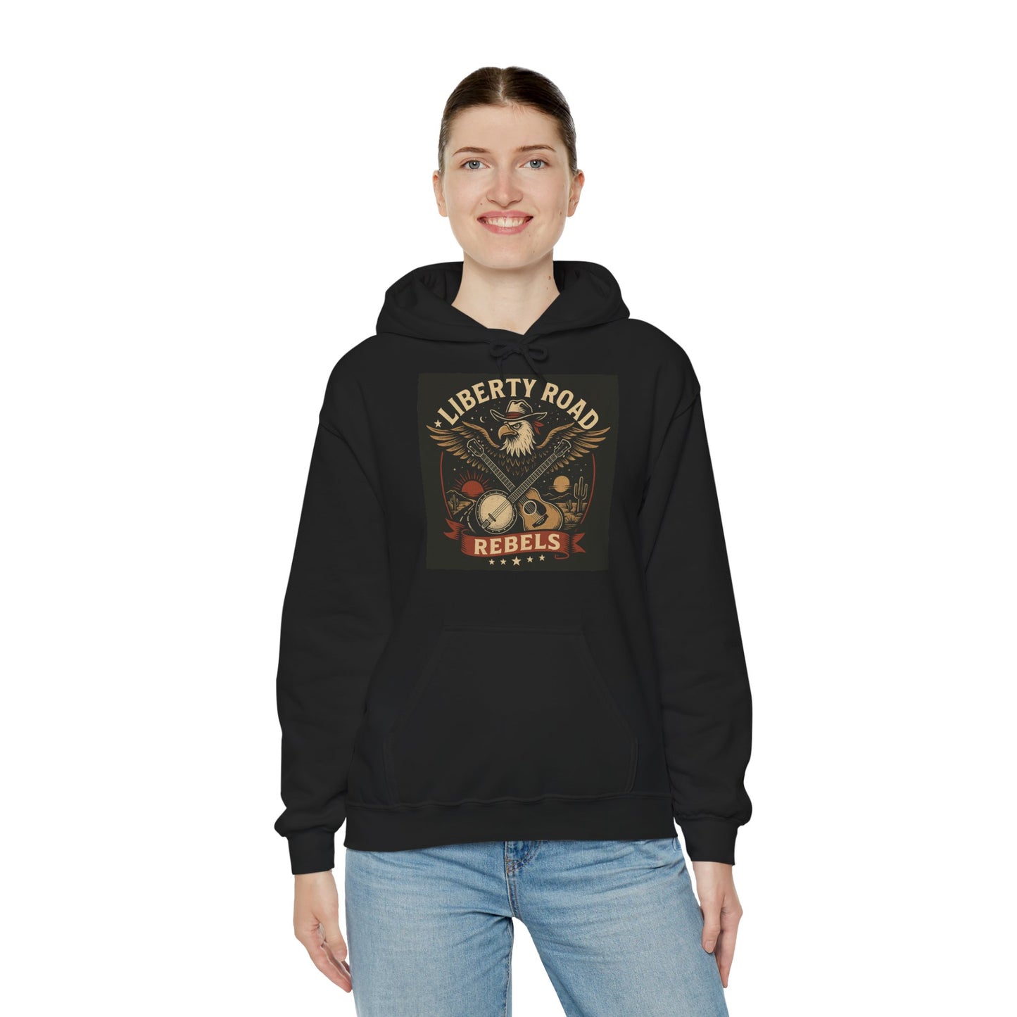 Liberty Road Rebels Vintage Americana Style Sweatshirt Unisex Hoodie