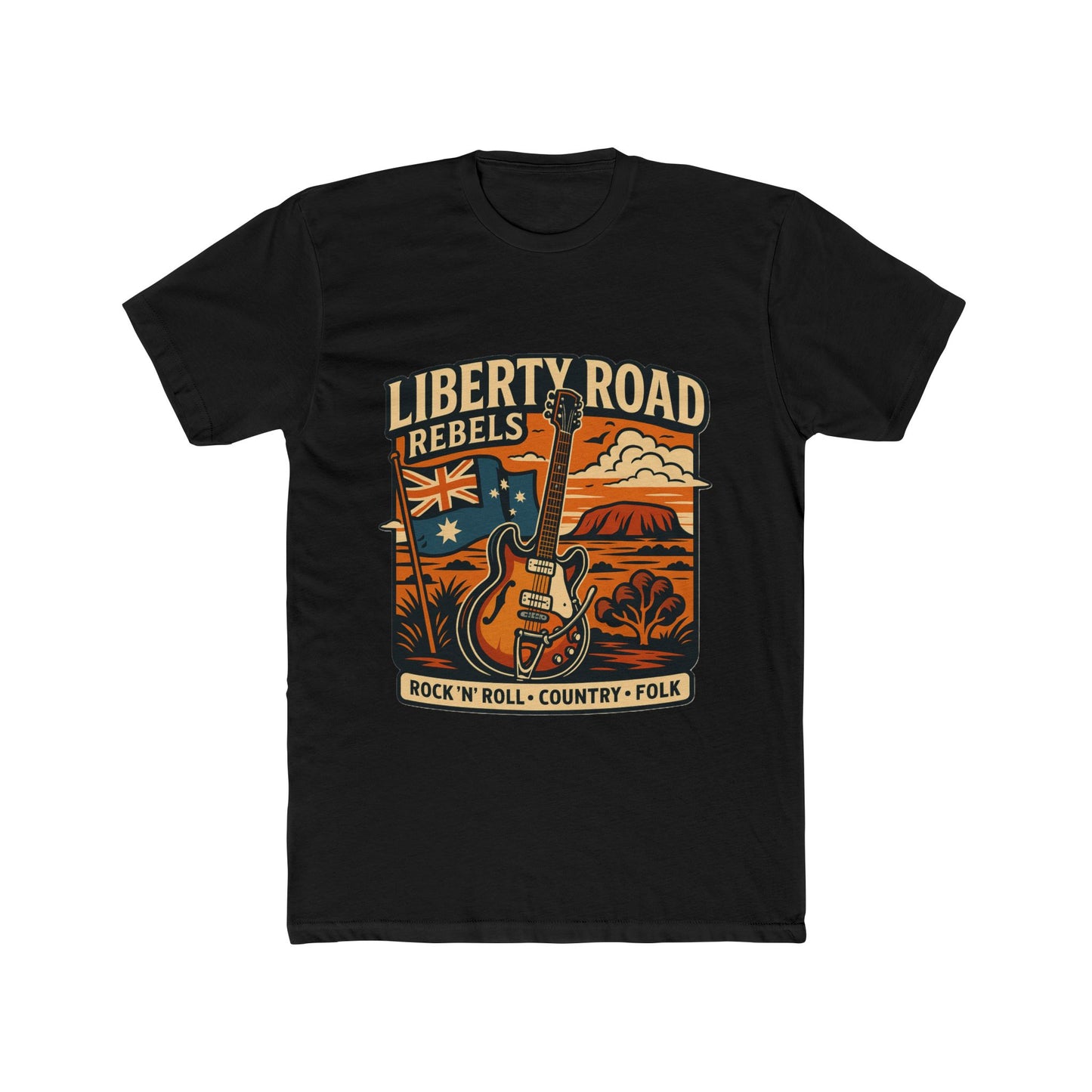 Liberty Road Rebels Vintage Australiana Rock 'n' Roll Tee T-Shirt