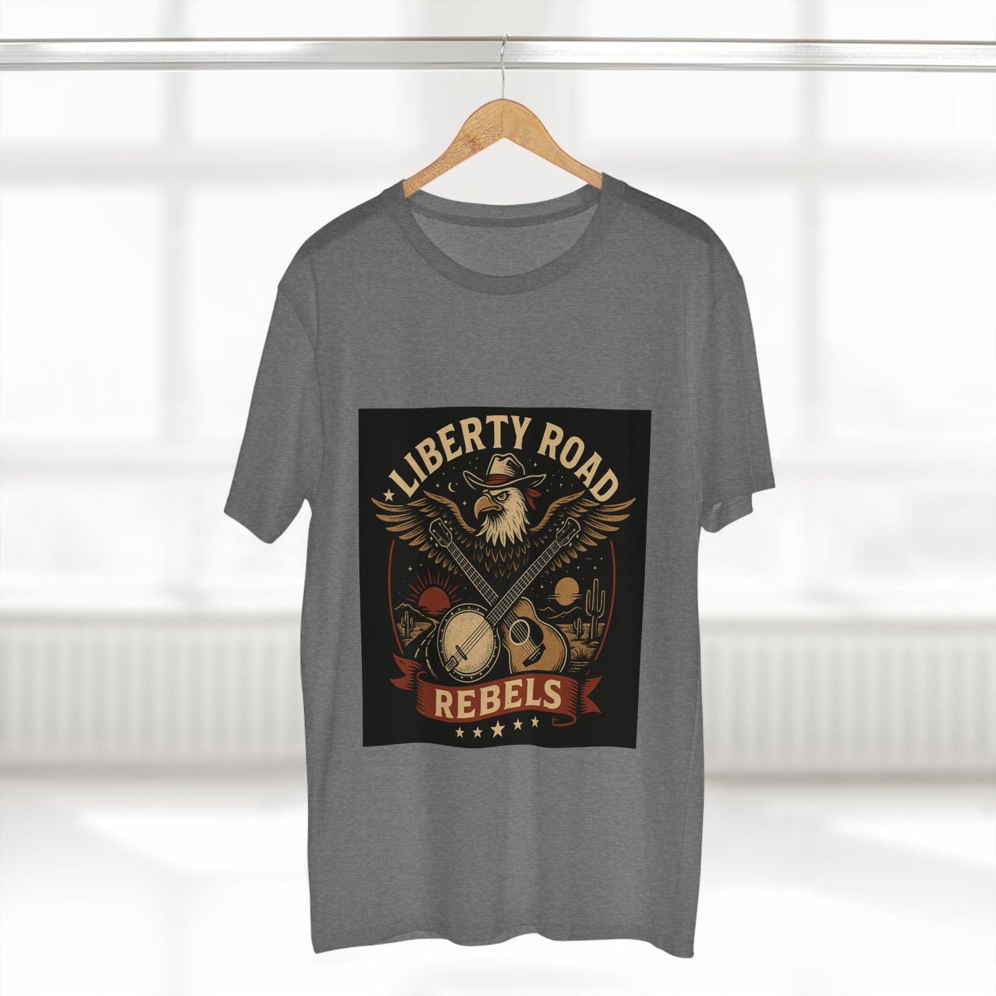 Liberty Road Rebels Vintage Americana Style Tee T-Shirt