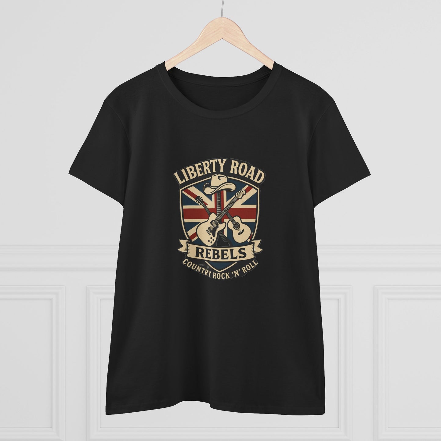 Liberty Road Rebels Britannia Women's Tee Vintage Style Cotton T-Shirt