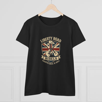 Liberty Road Rebels Britannia Women's Tee Vintage Style Cotton T-Shirt