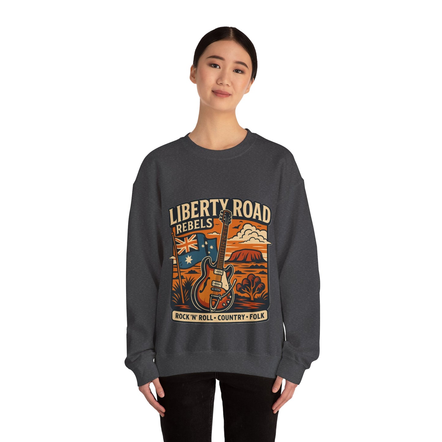 Liberty Road Rebels Australiana Cozy Crewneck Sweatshirt