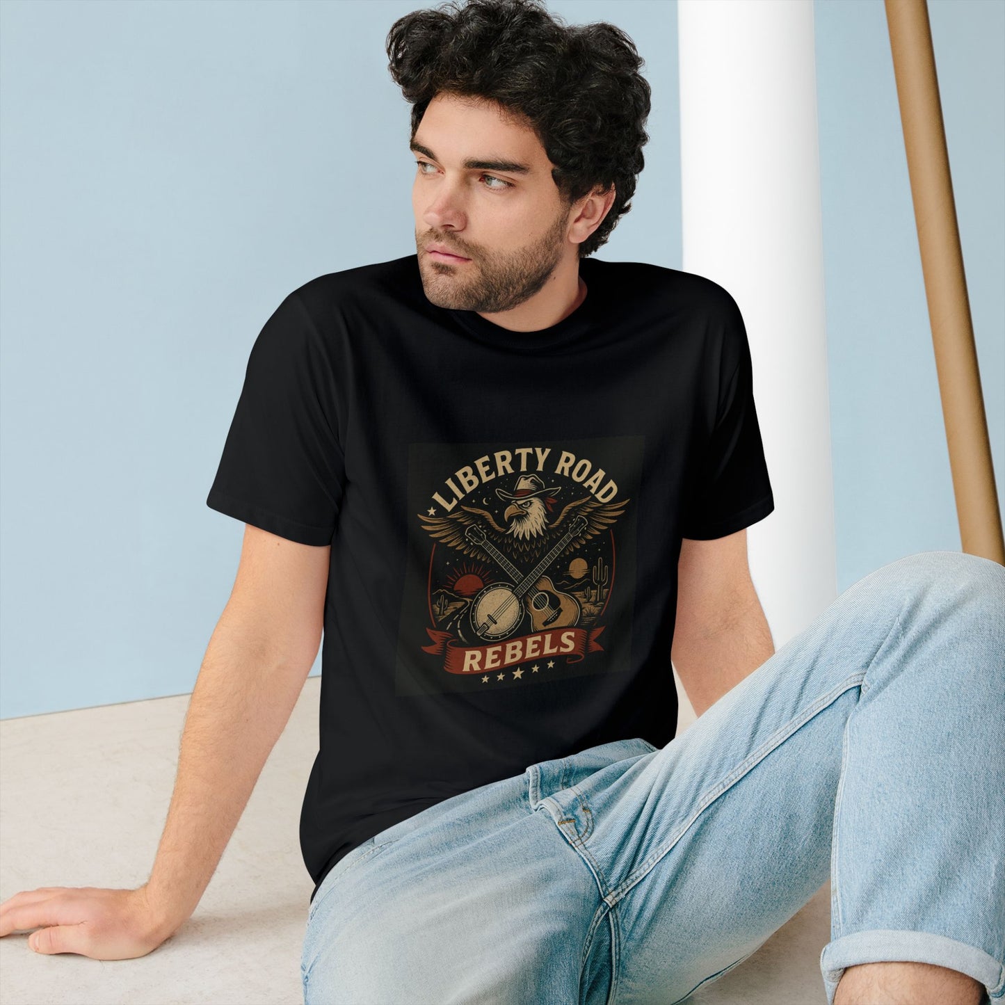 Liberty Road Rebels Vintage Americana Style T-Shirt