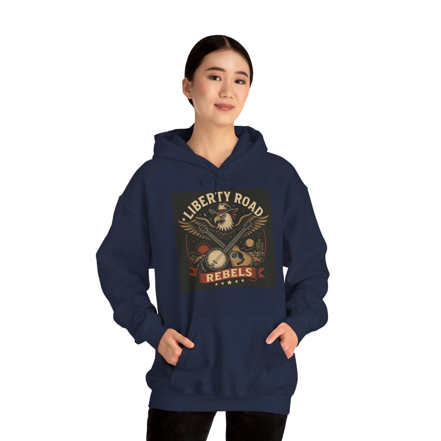 Liberty Road Rebels Vintage Americana Style Sweatshirt Unisex Hoodie