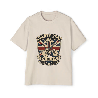 Liberty Road Rebels Britannia Rock n' Roll Oversized Men's Tee T-Shirt