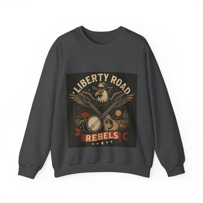 Liberty Road Rebels Vintage Americana Style Crewneck Sweatshirt