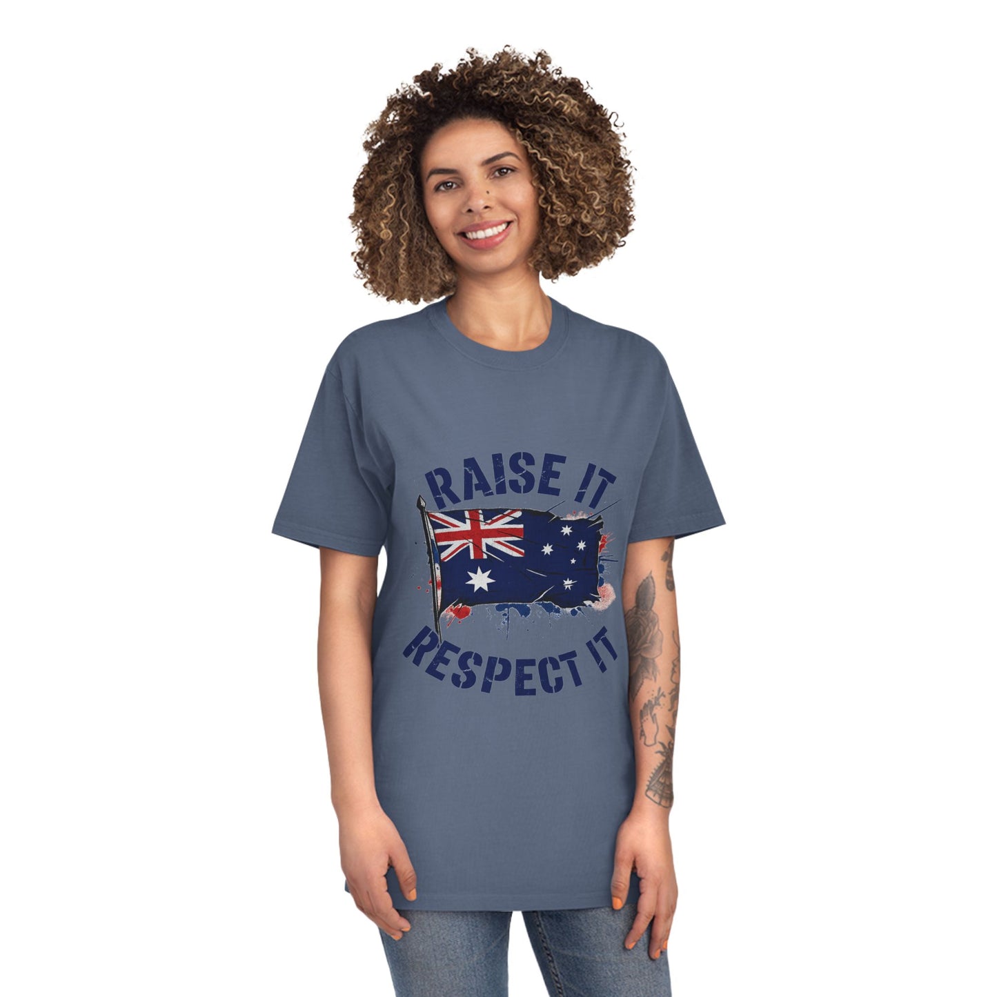 Raise It Respect It Australian Pride Unisex Faded T-Shirt