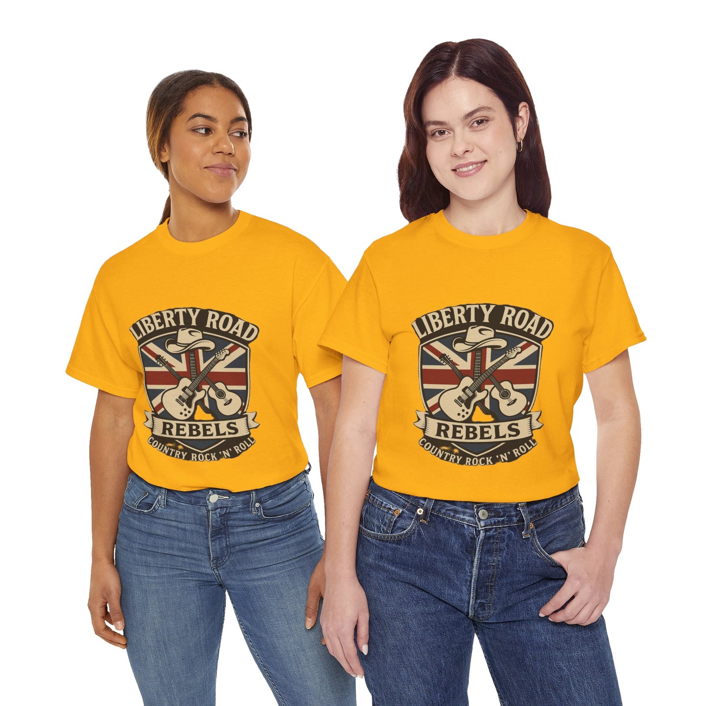 Liberty Road Rebels Britannia Rock 'n' Roll Rebels Tee Unisex Heavy Cotton T-Shirt