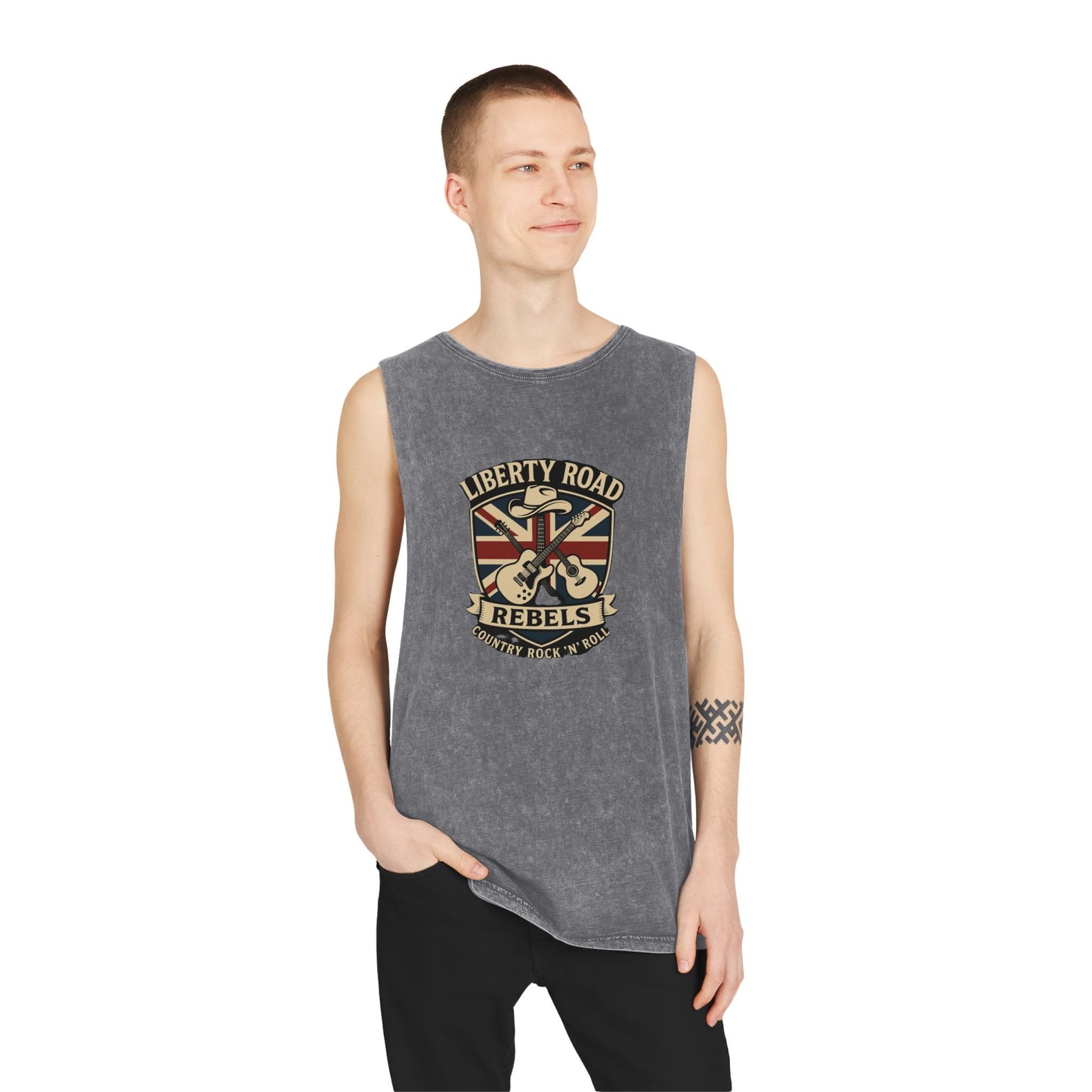 Liberty Road Rebels Britannia Unisex Stonewash Tank Top Singlet