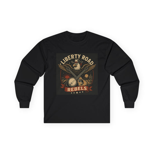 Liberty Road Rebels Vintage Americana Style Long Sleeve Tee