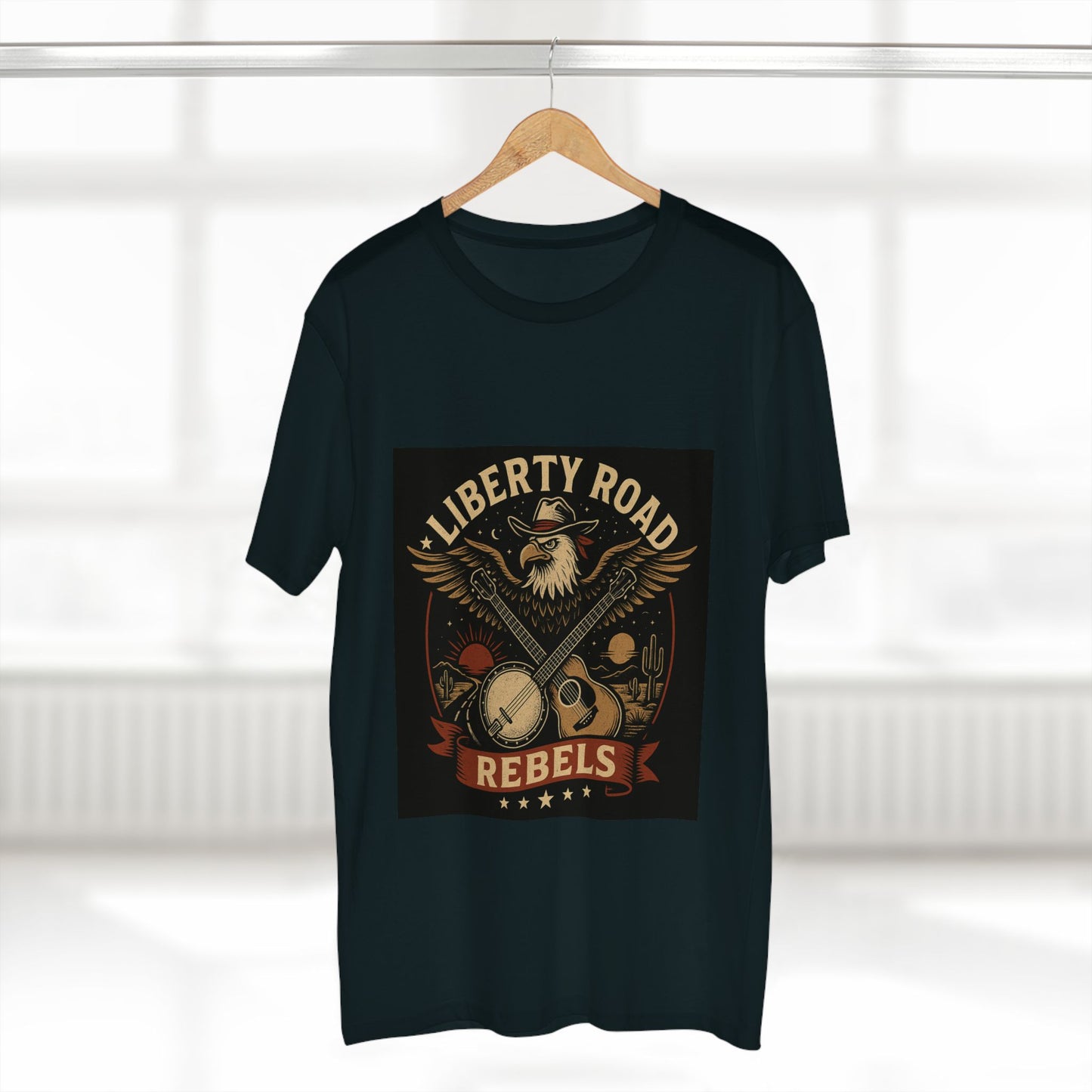 Liberty Road Rebels Vintage Americana Style Tee T-Shirt