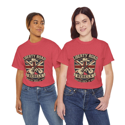 Liberty Road Rebels Britannia Rock 'n' Roll Rebels Tee Unisex Heavy Cotton T-Shirt