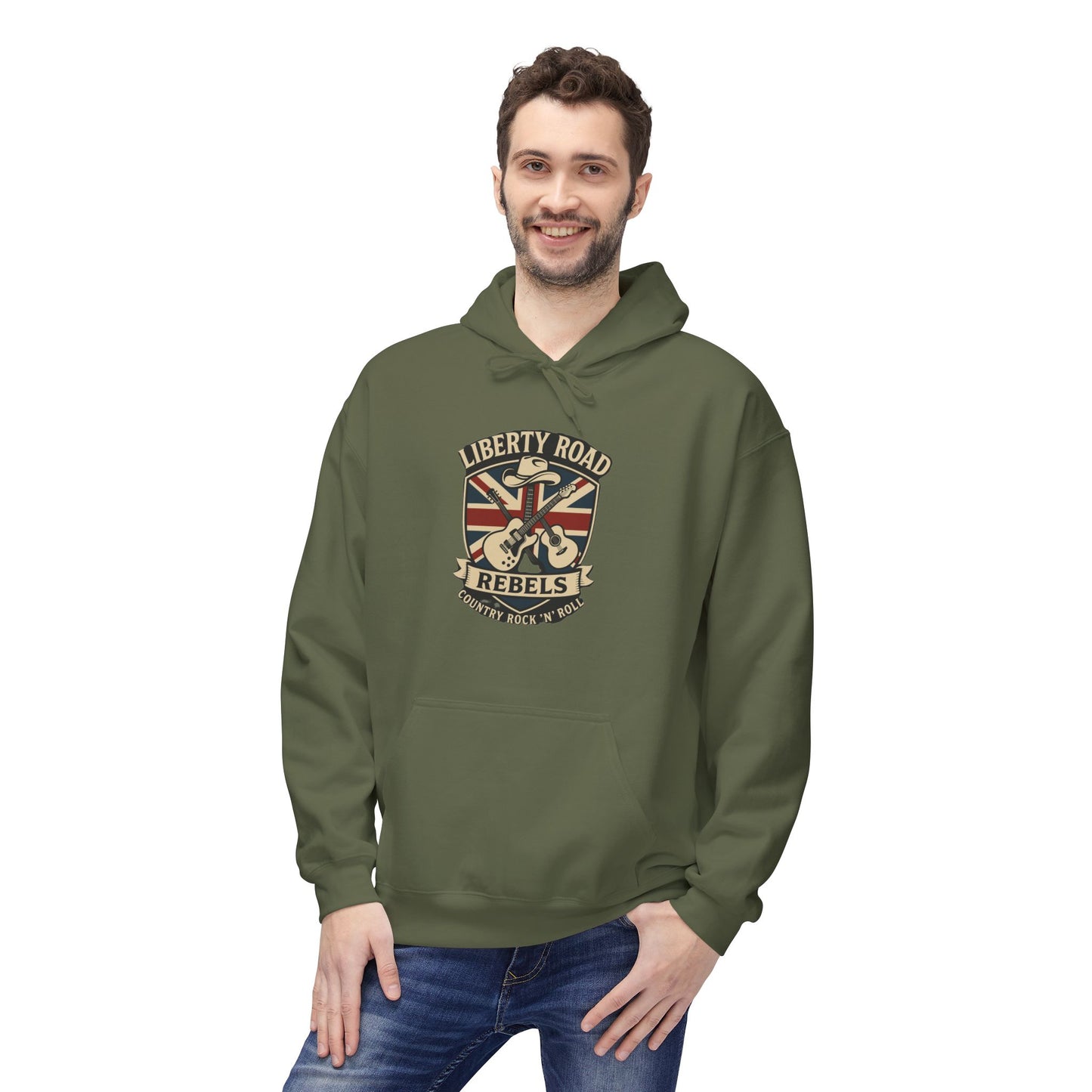 Liberty Road Rebels Britannia Fleece Hoodie Unisex Sweatshirt