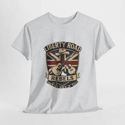 Liberty Road Rebels Britannia Rock 'n' Roll Rebels Tee Unisex Heavy Cotton T-Shirt