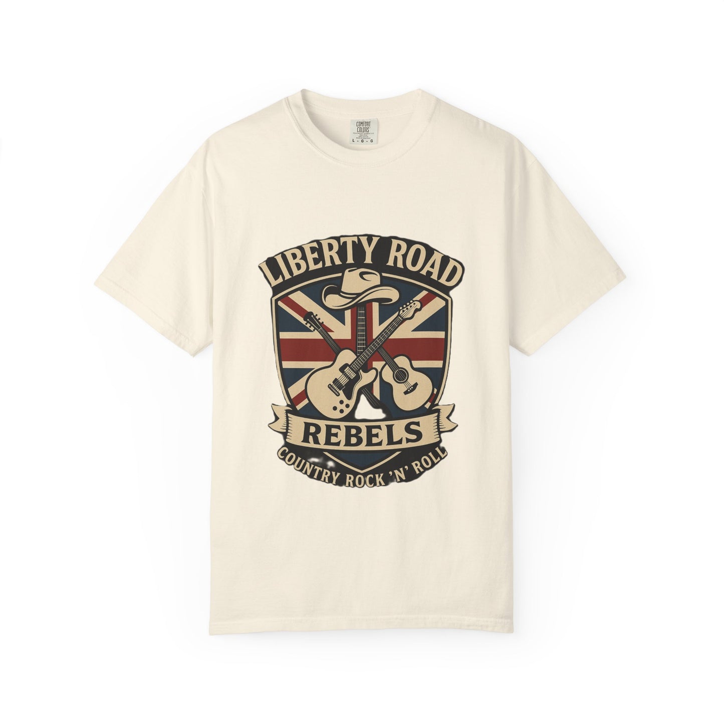 Liberty Road Rebels Britannia Rock 'N' Roll T-Shirt Vintage Style Tee