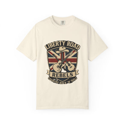 Liberty Road Rebels Britannia Rock 'N' Roll T-Shirt Vintage Style Tee