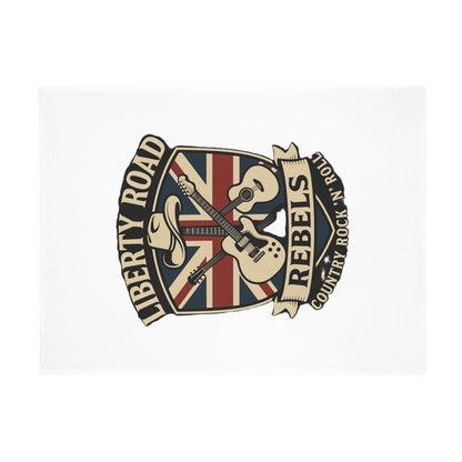 Liberty Road Rebels Britannia Rock 'n' Roll Plush Fleece Throw Blanket