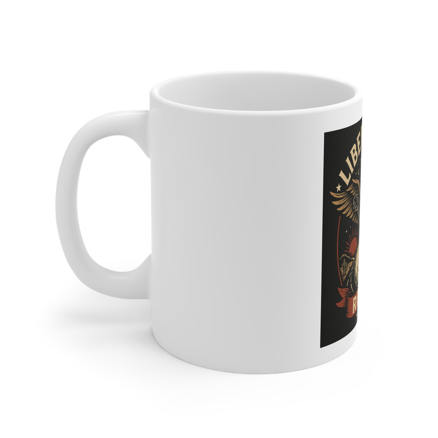 Liberty Road Rebels Vintage Americana Style Ceramic Coffee Mug