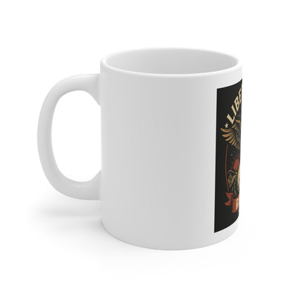 Liberty Road Rebels Vintage Americana Style Ceramic Coffee Mug