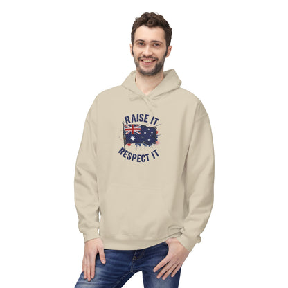 Unisex Raise It Respect It Australian Flag Hoodie