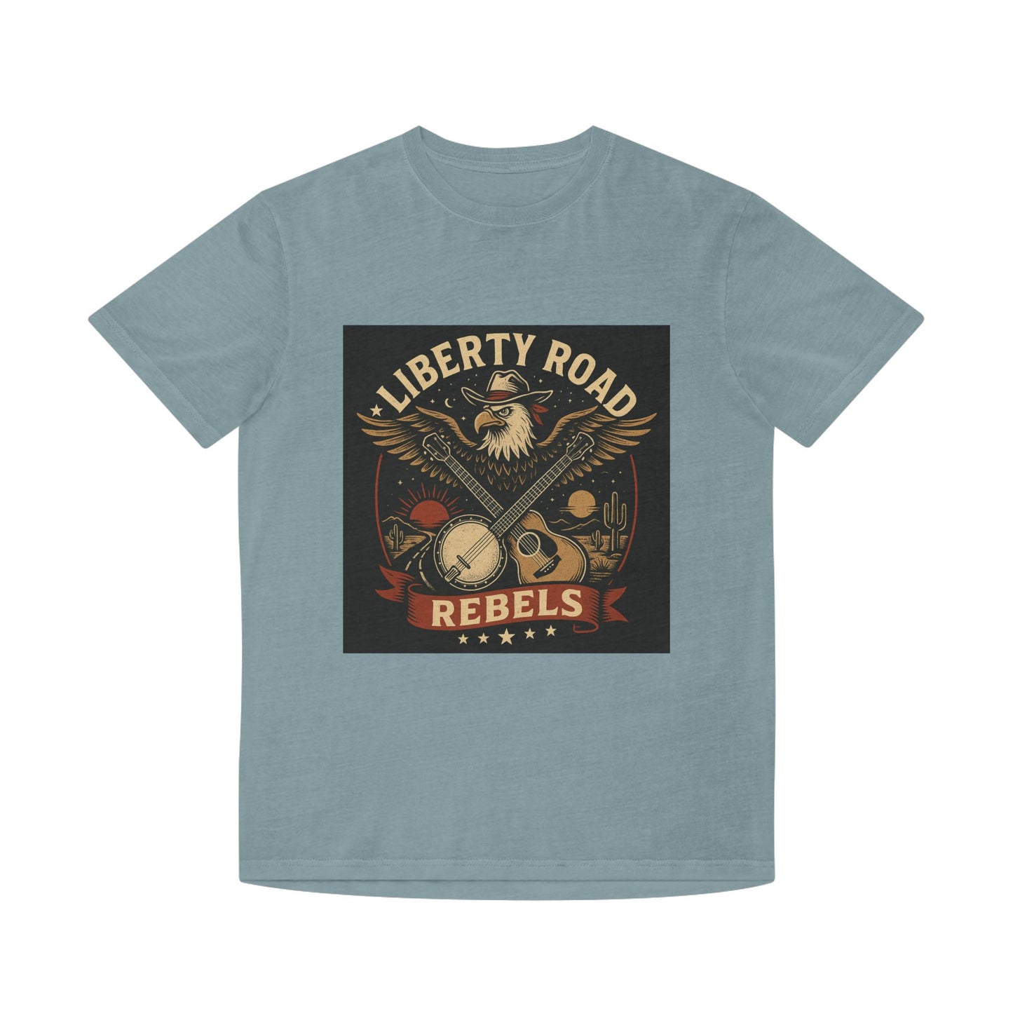 Liberty Road Rebels Vintage Americana Style Unisex Faded Tee T-Shirt