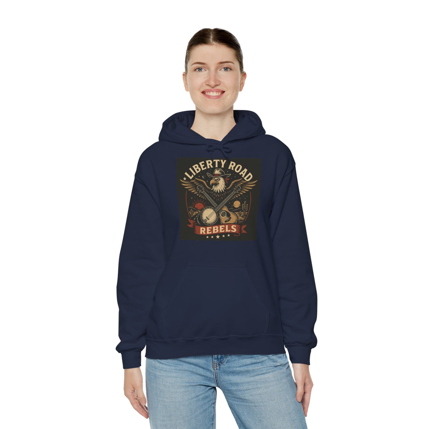 Liberty Road Rebels Vintage Americana Style Sweatshirt Unisex Hoodie