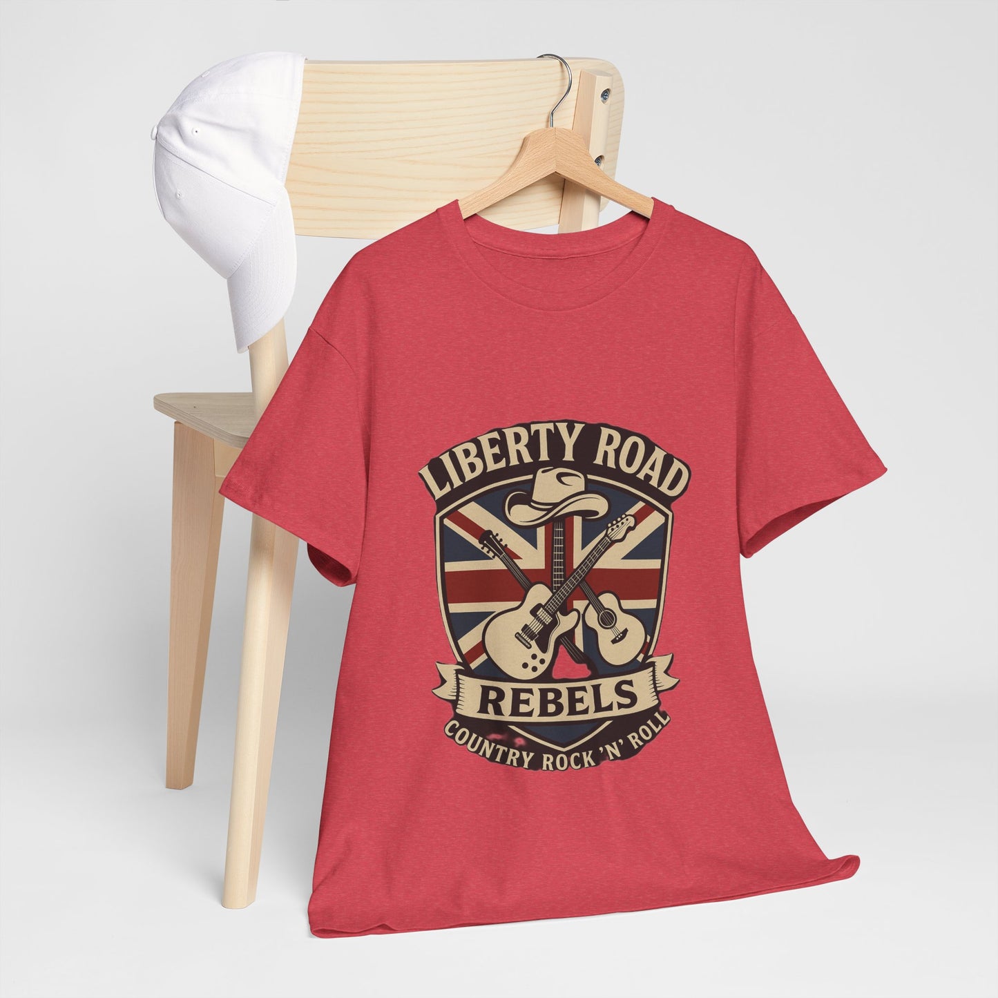 Liberty Road Rebels Britannia Rock 'n' Roll Rebels Tee Unisex Heavy Cotton T-Shirt
