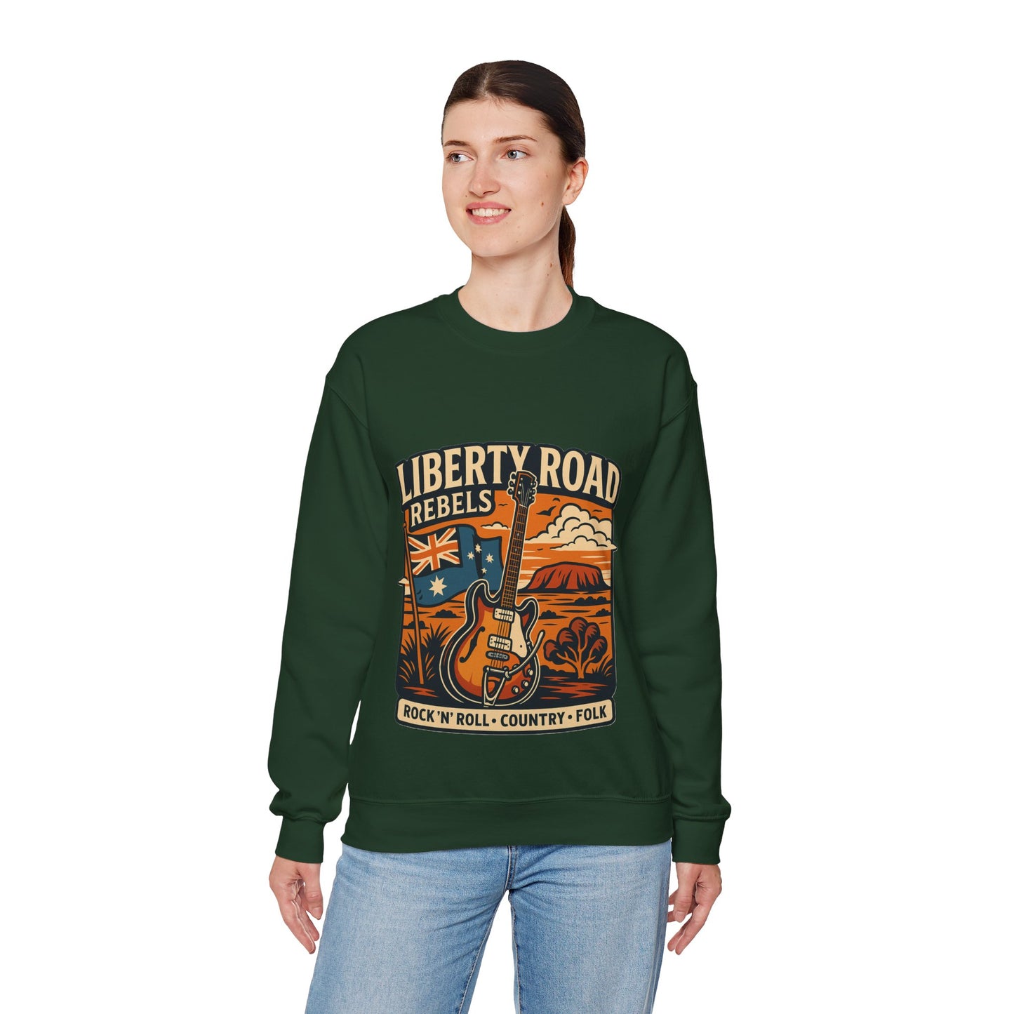 Liberty Road Rebels Australiana Cozy Crewneck Sweatshirt