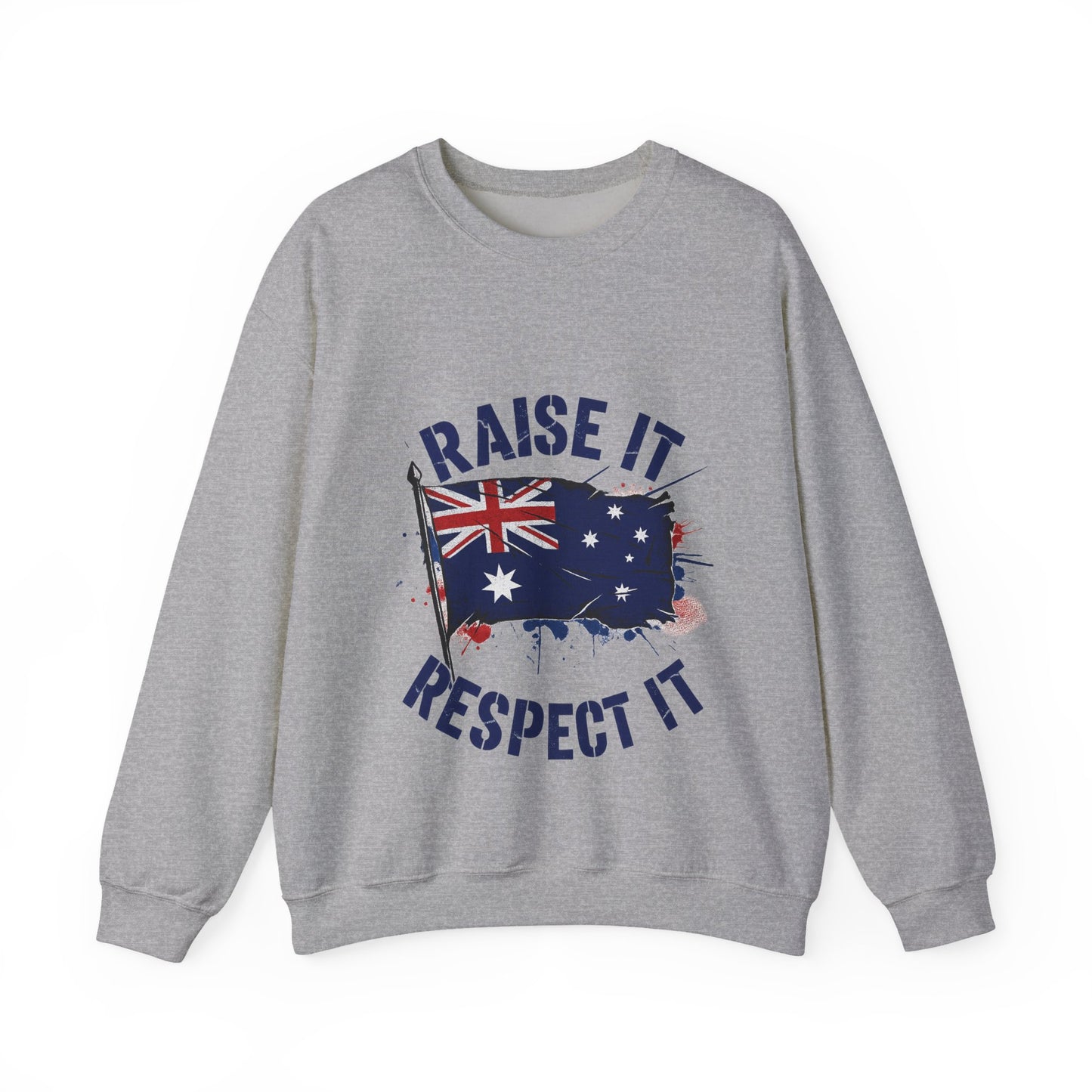 Raise It Respect It Australia Flag UniSex Crewneck Sweatshirt
