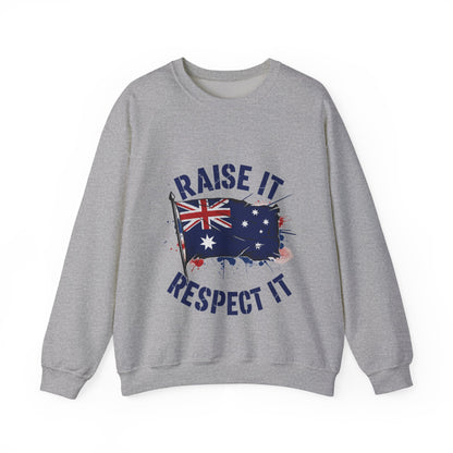 Raise It Respect It Australia Flag UniSex Crewneck Sweatshirt